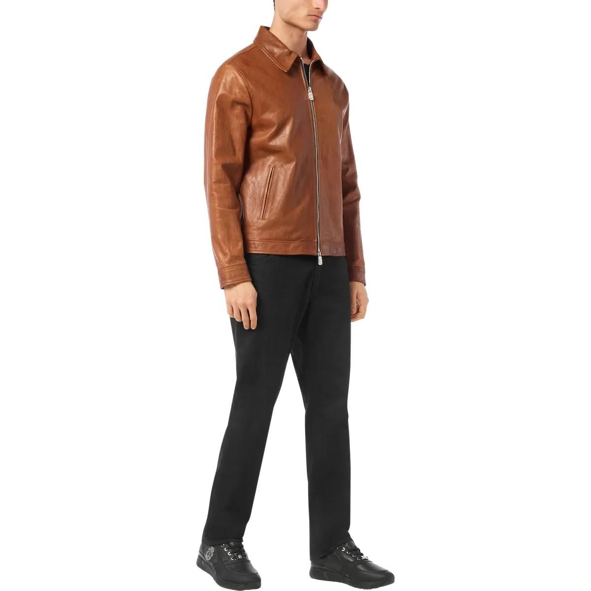 BILLIONAIRE - Lederjacke - Größe 3XL - braun