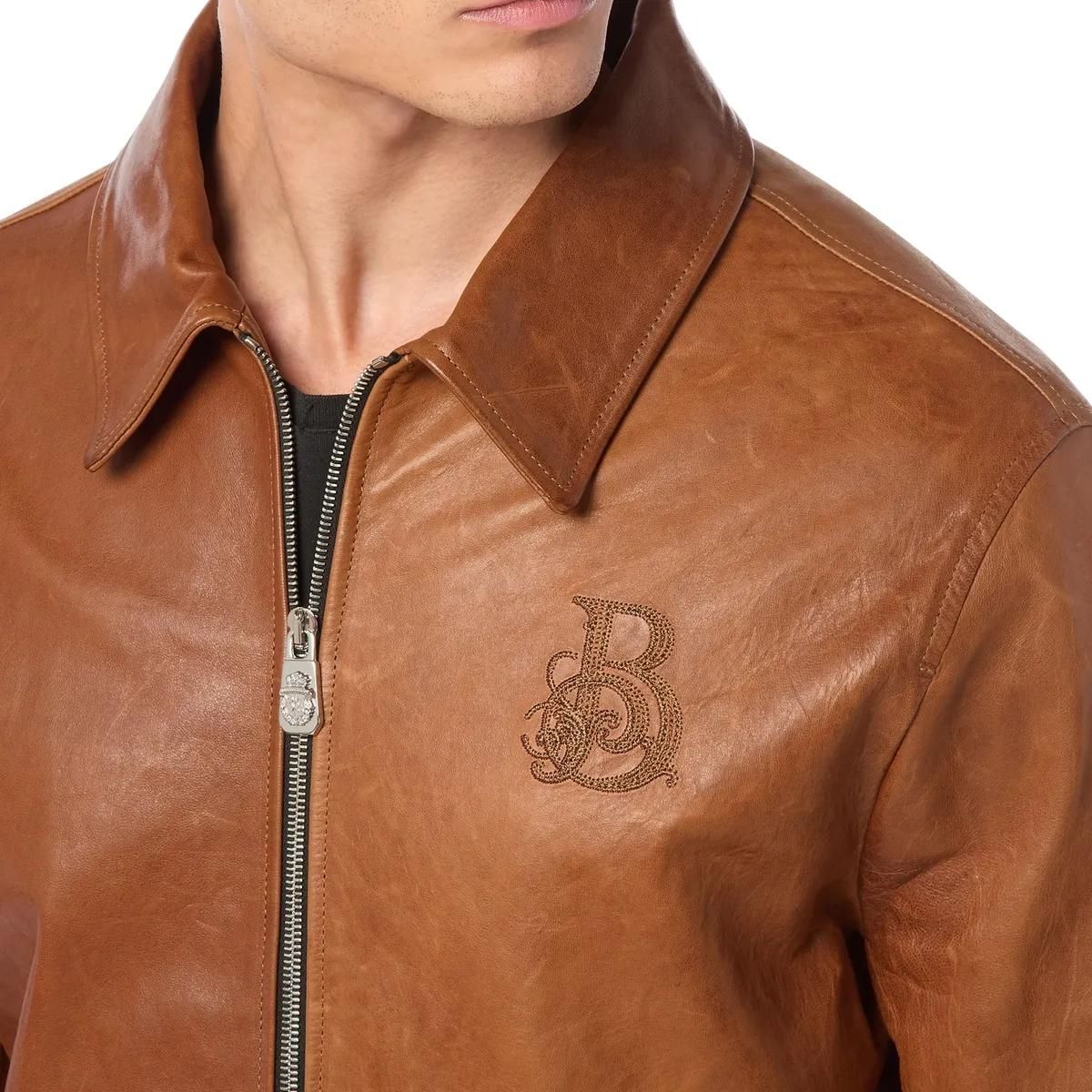 BILLIONAIRE - Lederjacke - Größe 3XL - braun