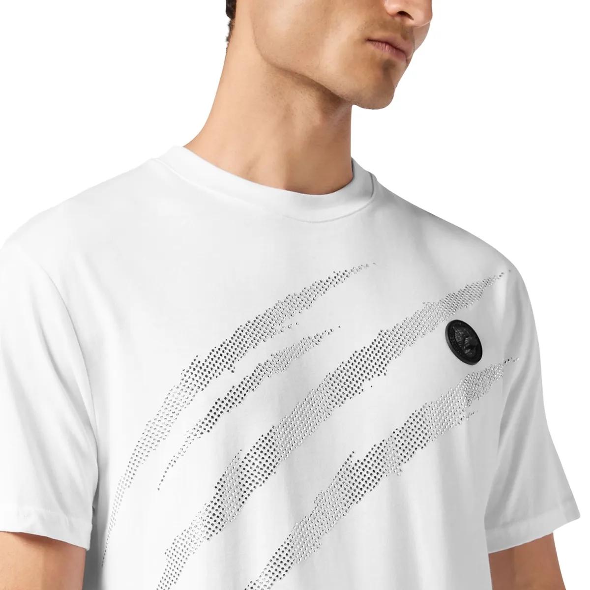 Plein Sport - T-Shirt Scratch - Größe 3XL - weiß