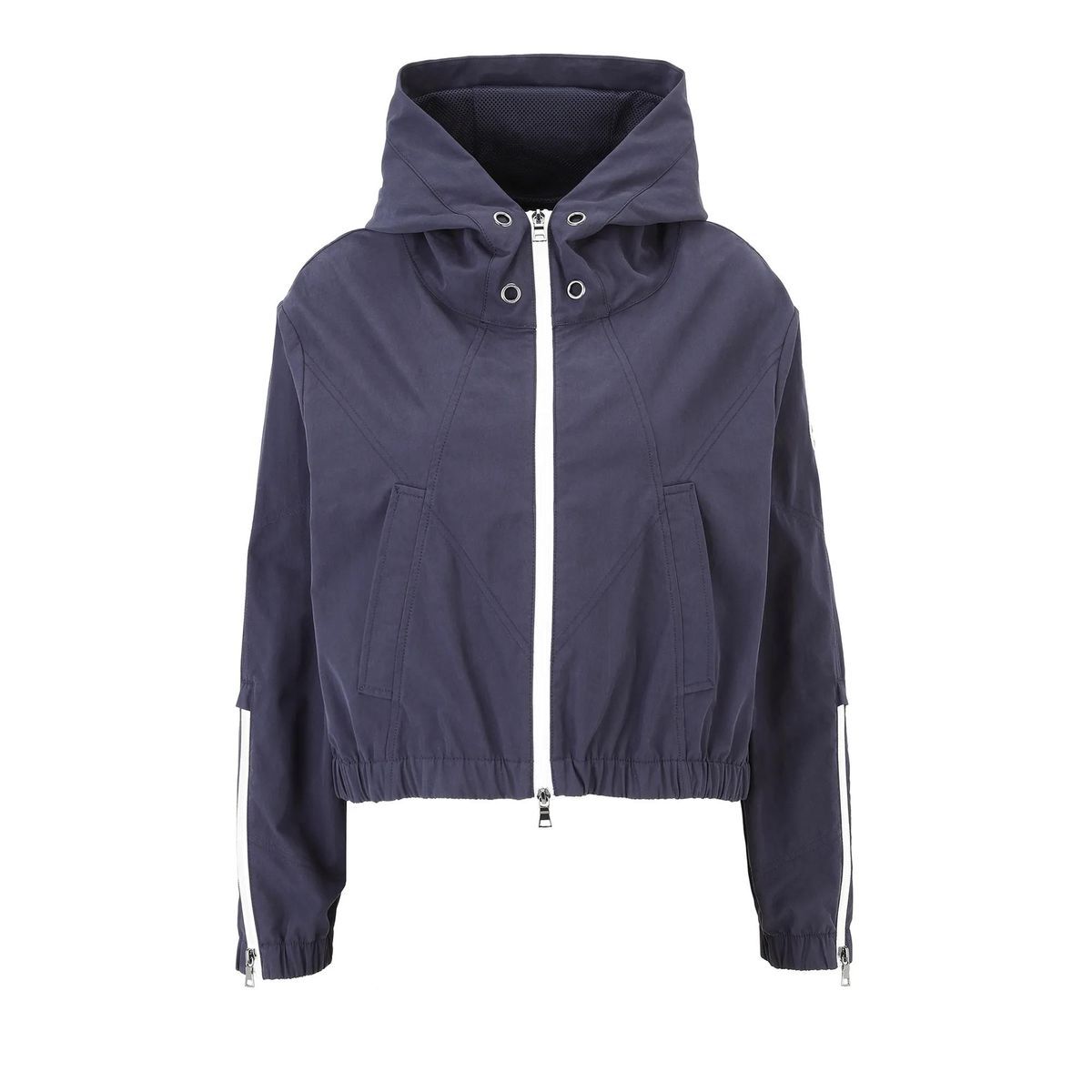 Lässige Cropped Jacke mit Kapuze