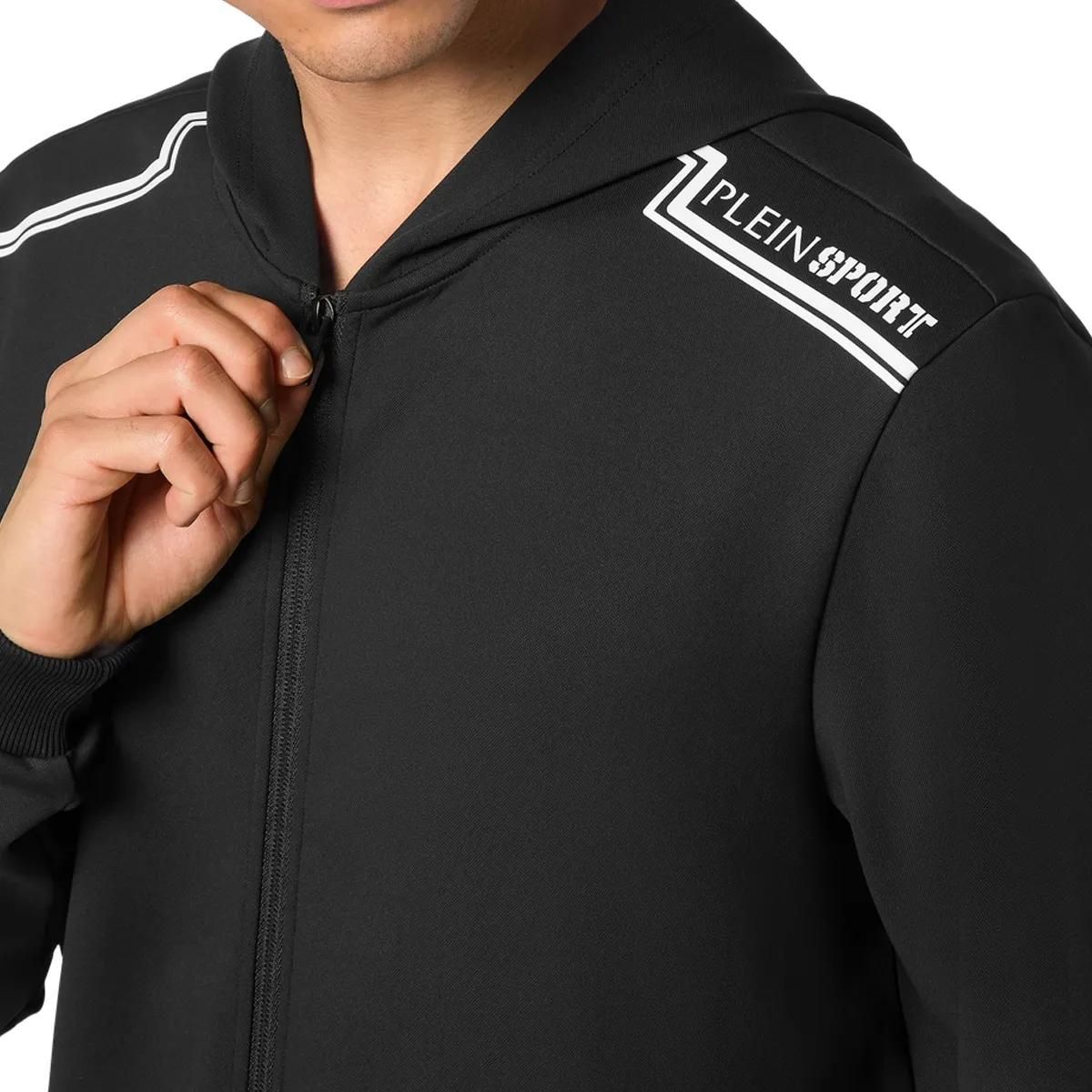 Sportliche Kapuzenjacke mit durchgehendem Reißverschluss