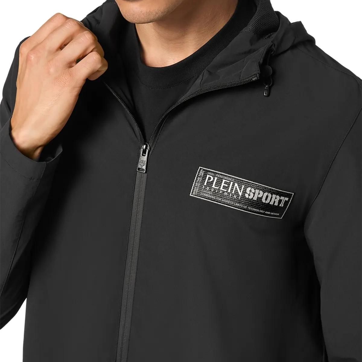 Herren Sport Windbreaker Jacke mit Kapuze