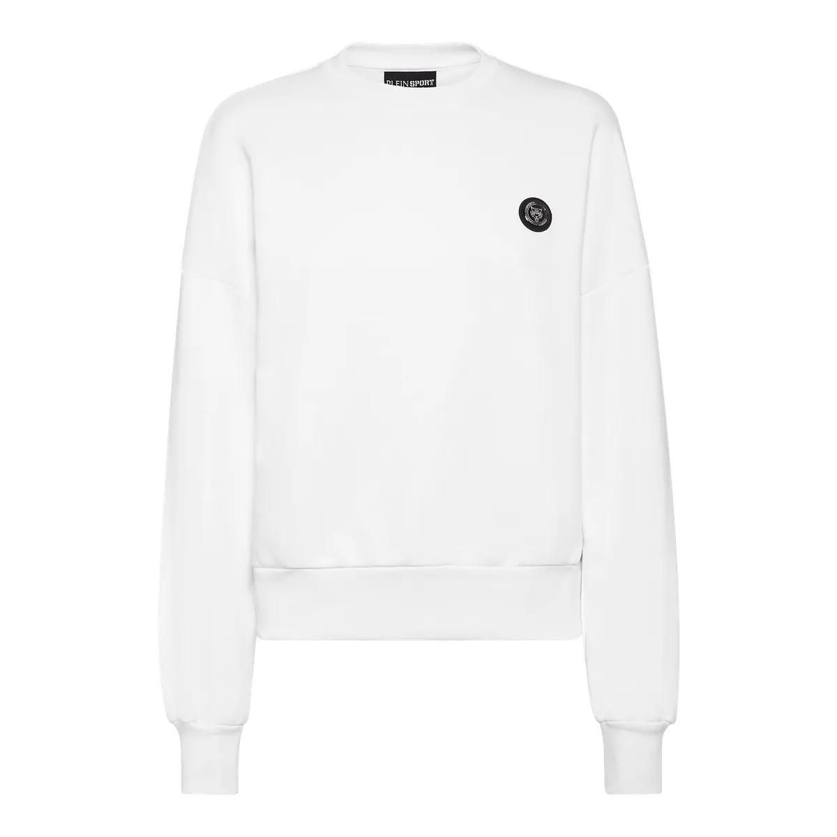 Fleece-Sweatshirt mit entspannter Passform und Logo