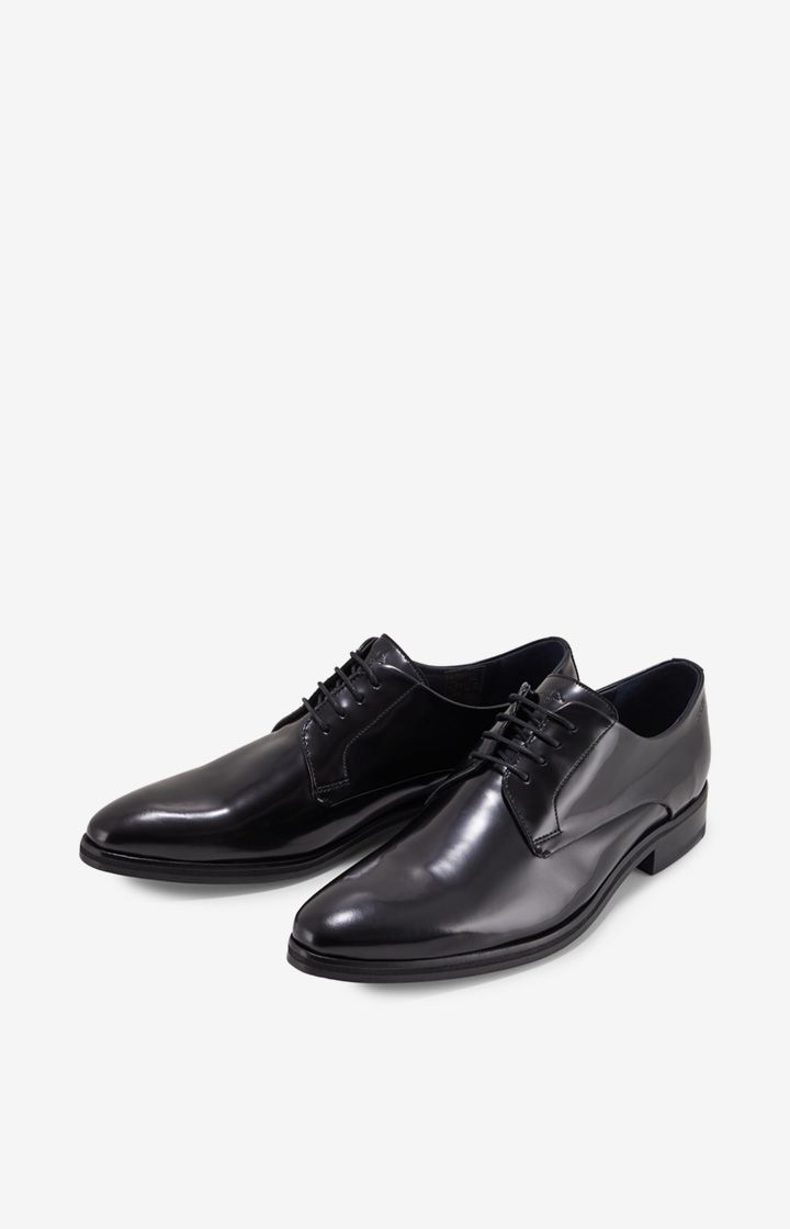 JOOP! Serafino Schwarze Derby Schuhe aus Glattleder