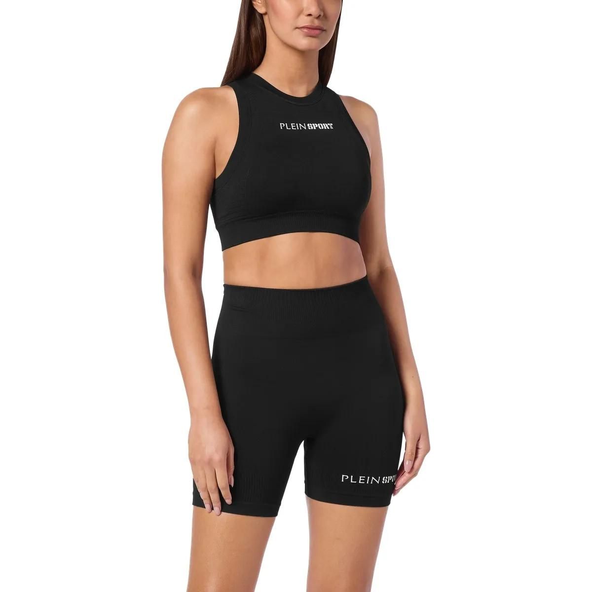 Sportliches ärmelloses Crop-Top mit Logo