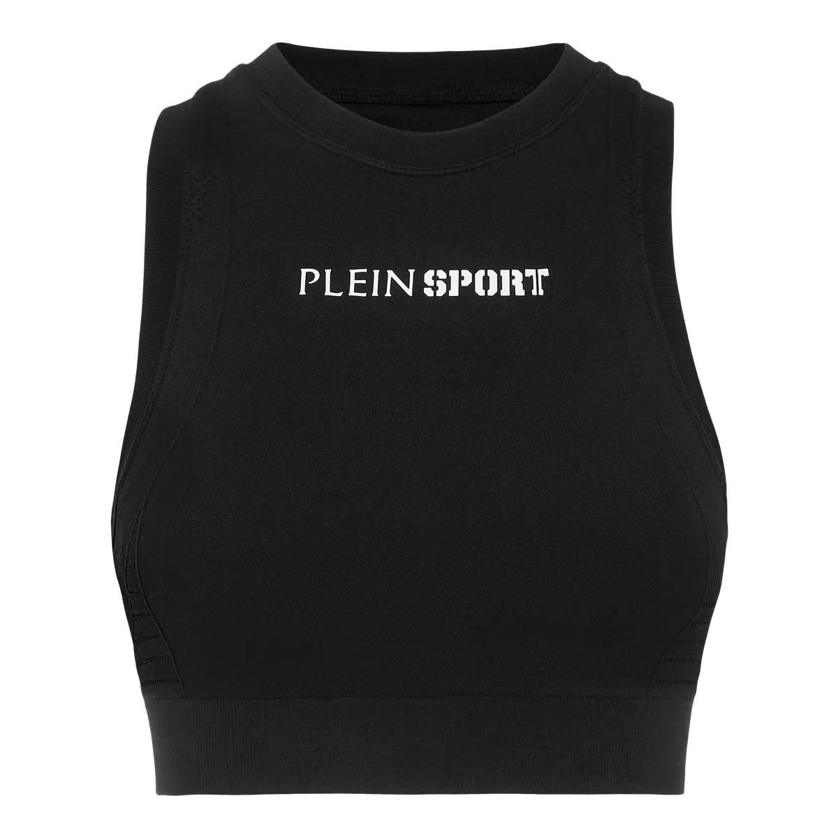 Sportliches ärmelloses Crop-Top mit Logo