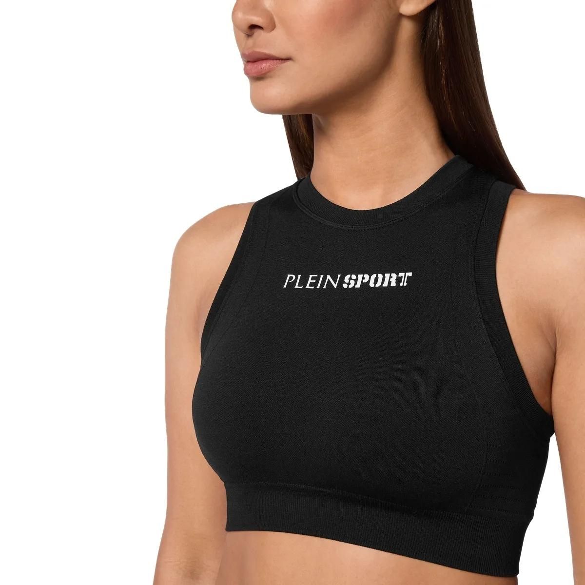 Sportliches ärmelloses Crop-Top mit Logo