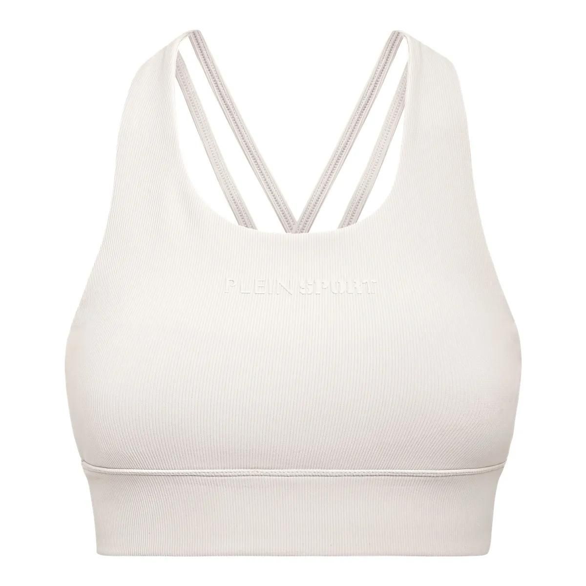 Gerippter Sport-BH mit überkreuzten Trägern