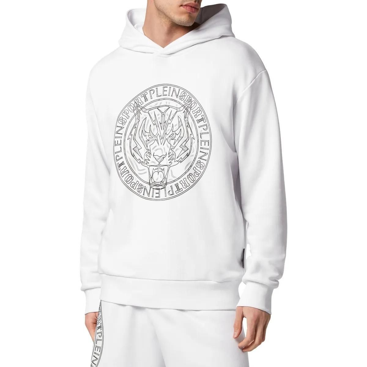 Baumwoll-Hoodie mit Tigergrafikdruck