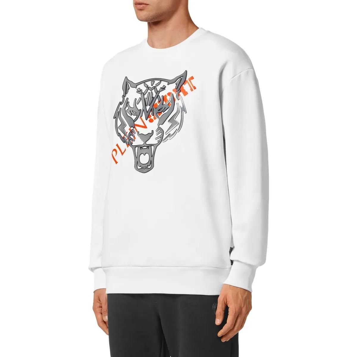 Sweatshirt mit Grafik-Tigerprint und Rundhalsausschnitt