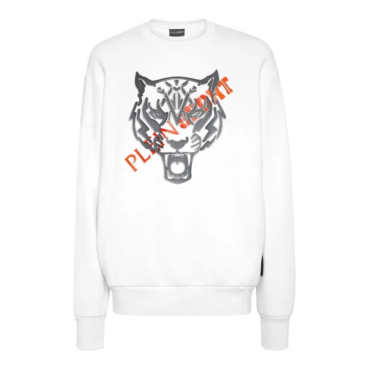 Sweatshirt mit Grafik-Tigerprint und Rundhalsausschnitt