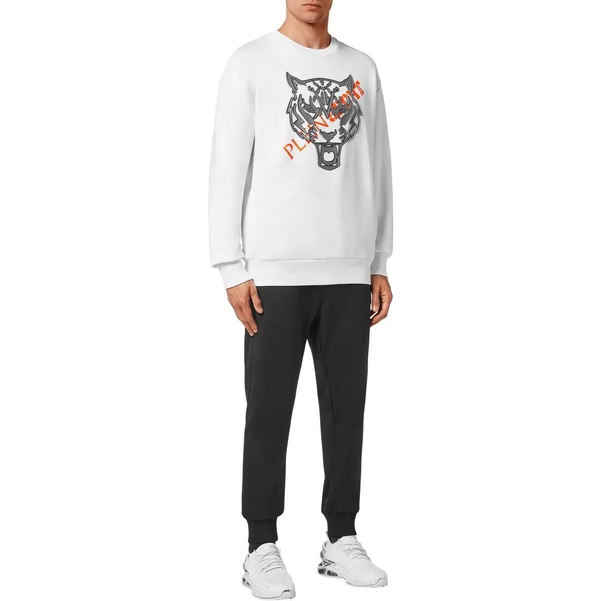Sweatshirt mit Grafik-Tigerprint und Rundhalsausschnitt