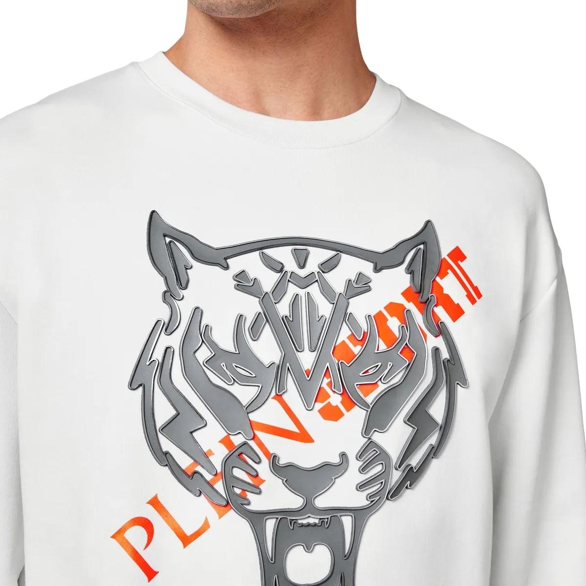 Sweatshirt mit Grafik-Tigerprint und Rundhalsausschnitt
