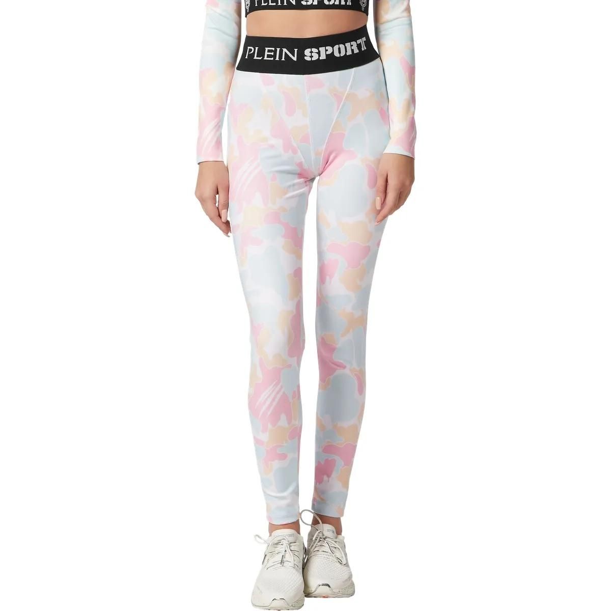 Sport Leggings mit Print und Logo-Bund