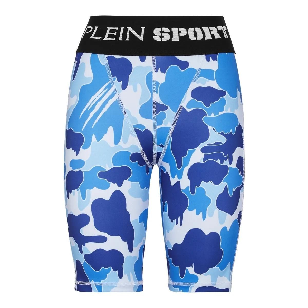 Blaue Camouflage Radlerhose