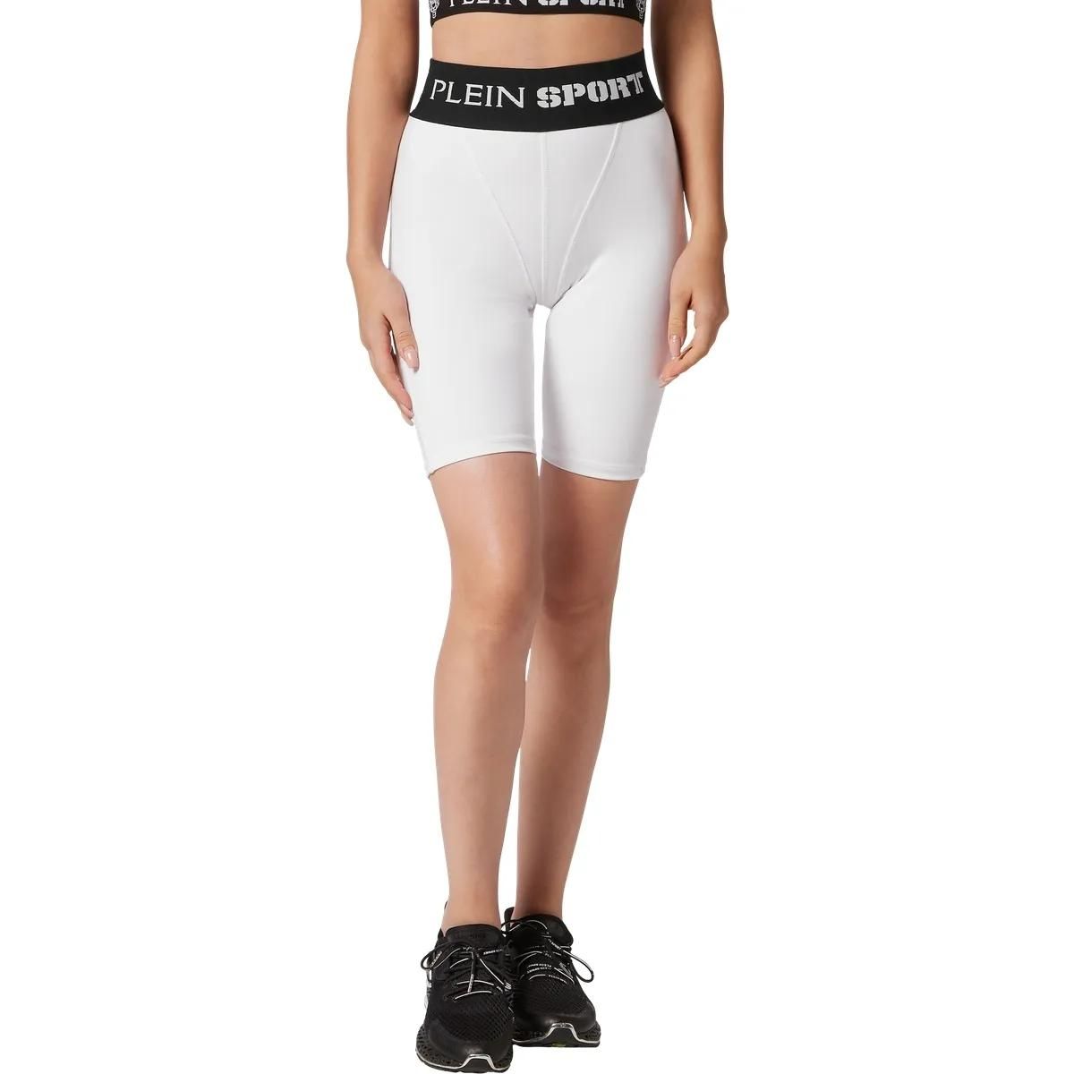 Weiße Sport-Biker-Shorts