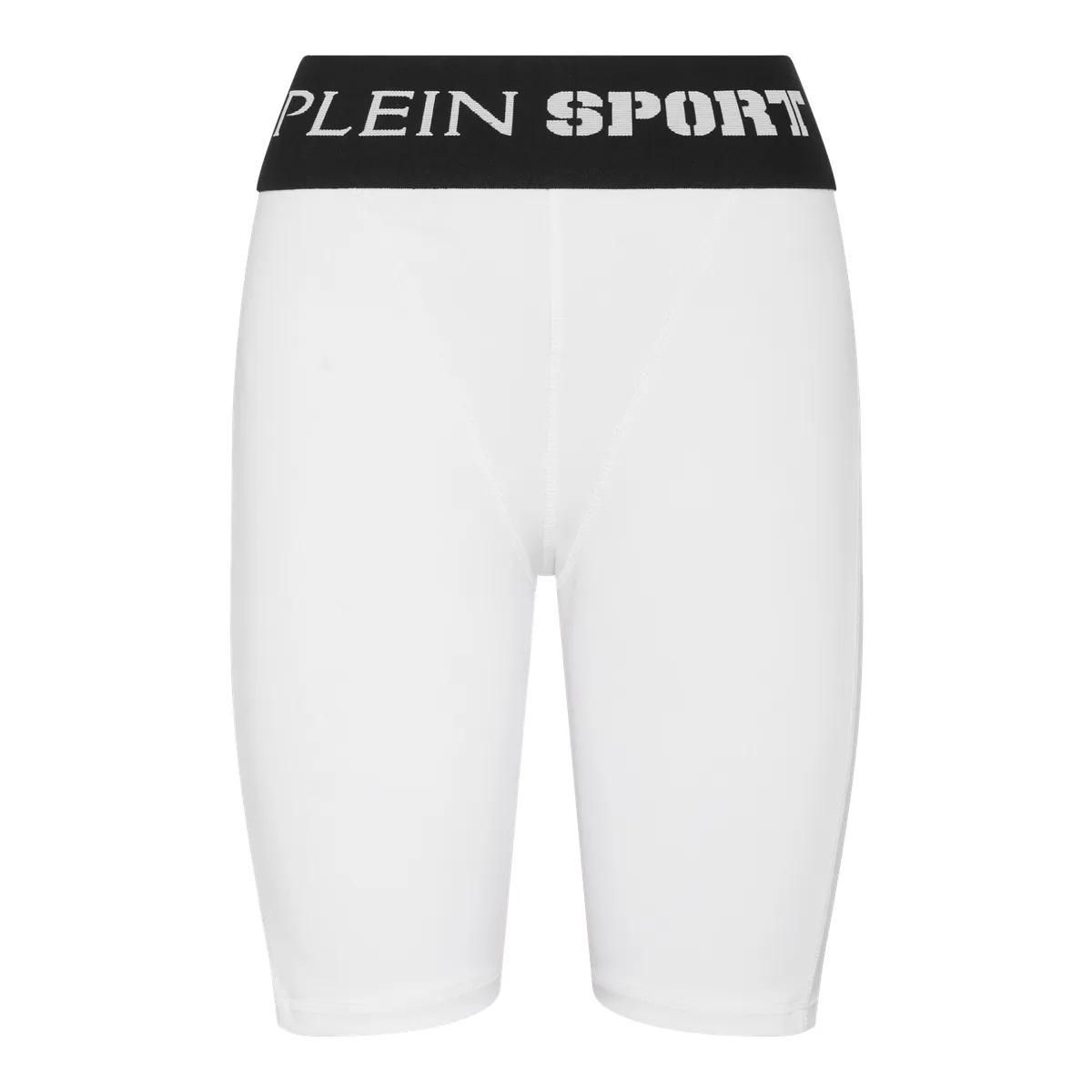 Weiße Sport-Biker-Shorts