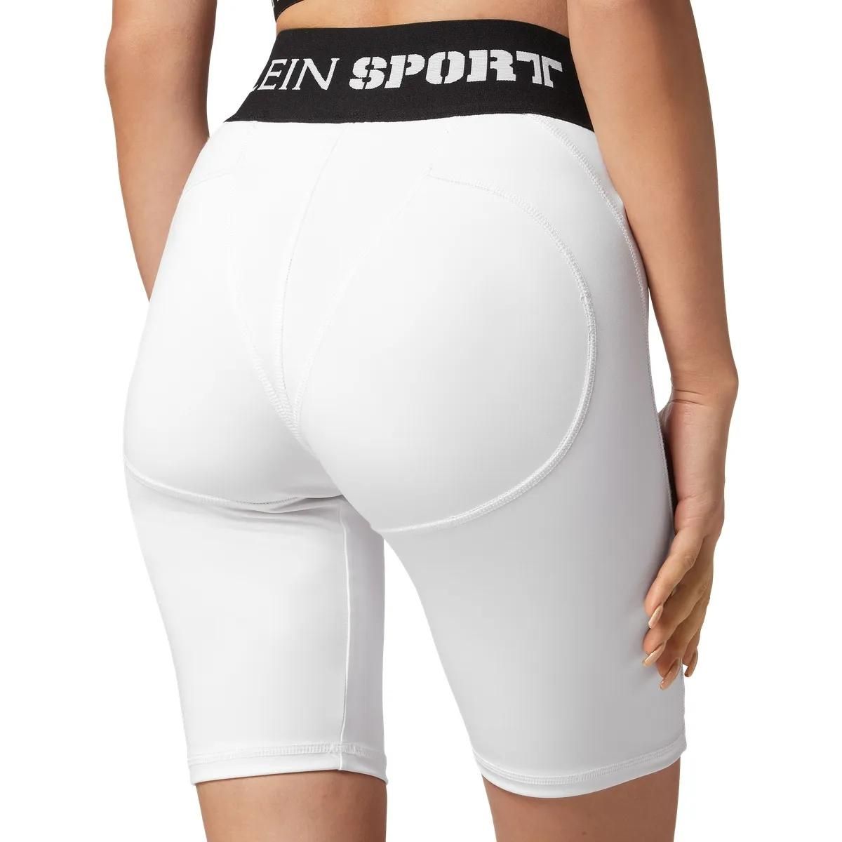Weiße Sport-Biker-Shorts