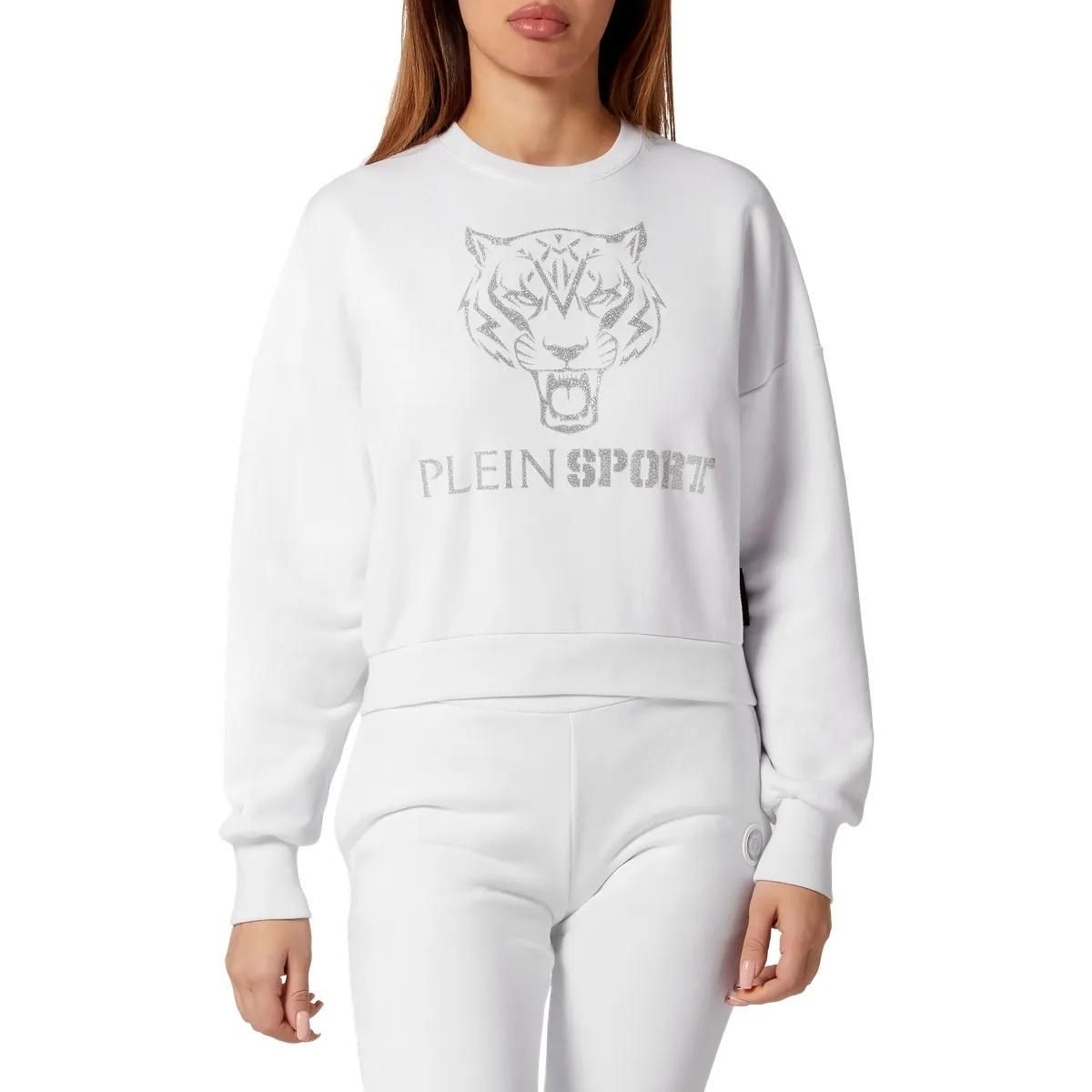 Sportliches Crop-Fleece-Sweatshirt mit Tiger