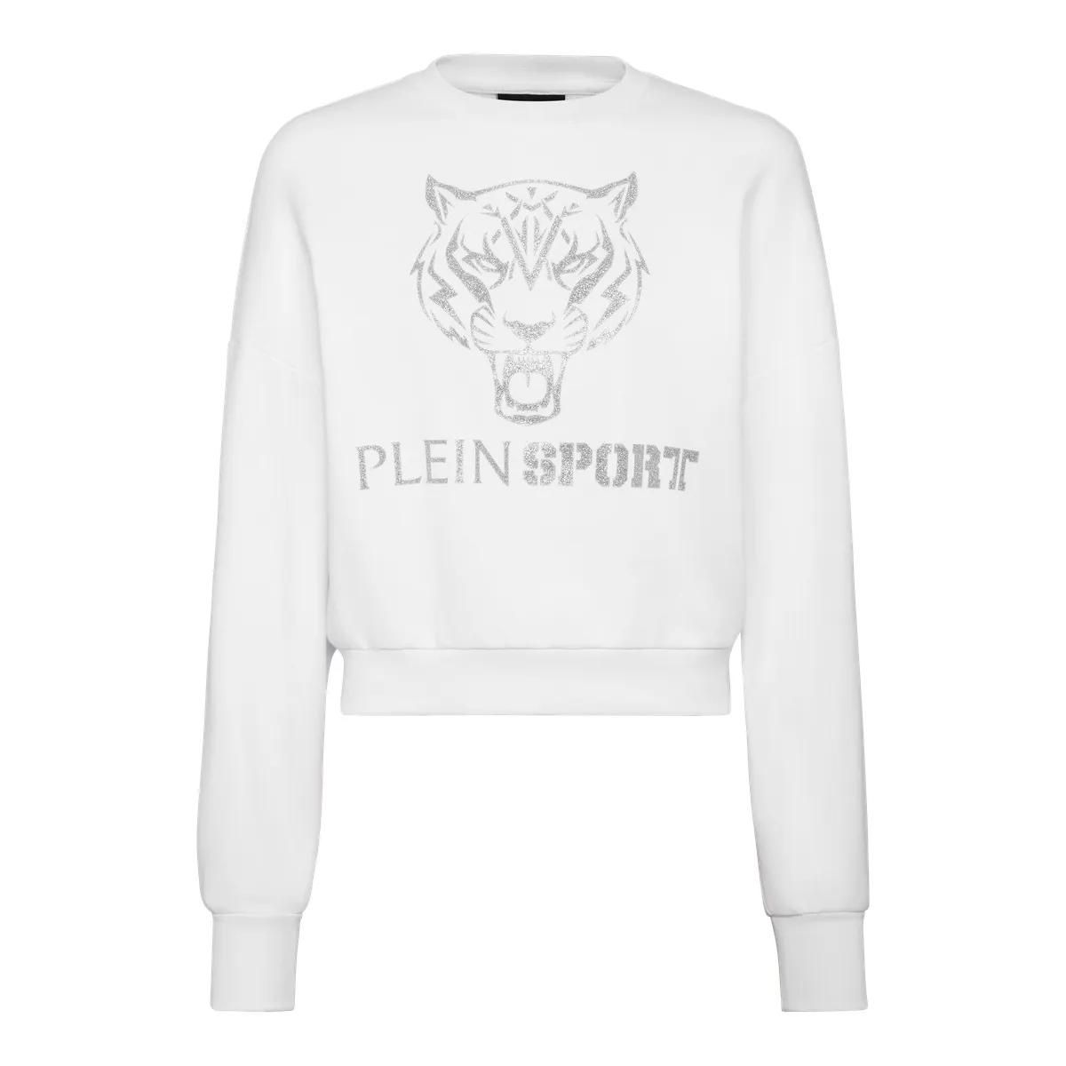 Sportliches Crop-Fleece-Sweatshirt mit Tiger