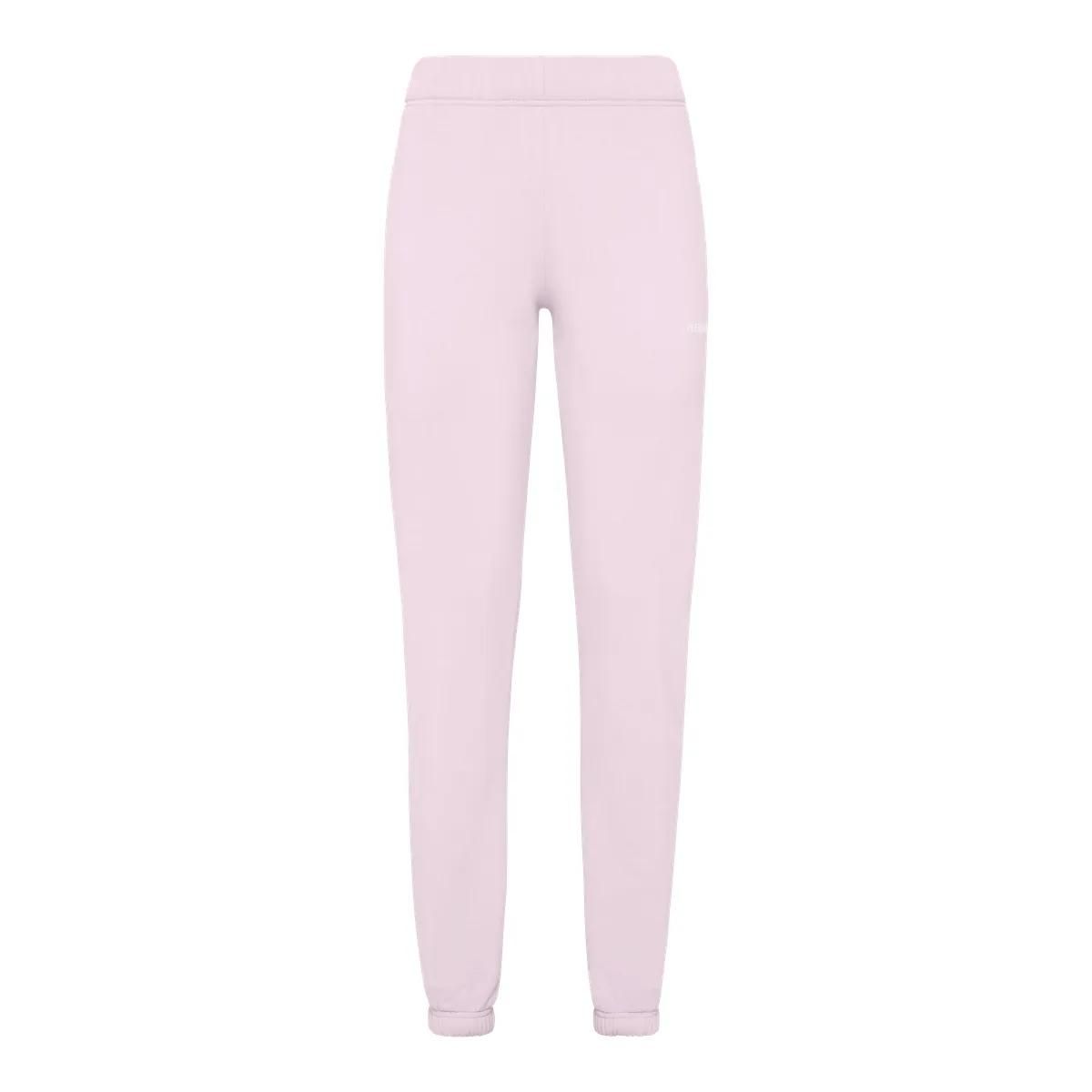 Rosa Fleece-Jogginghose mit Kordelzug