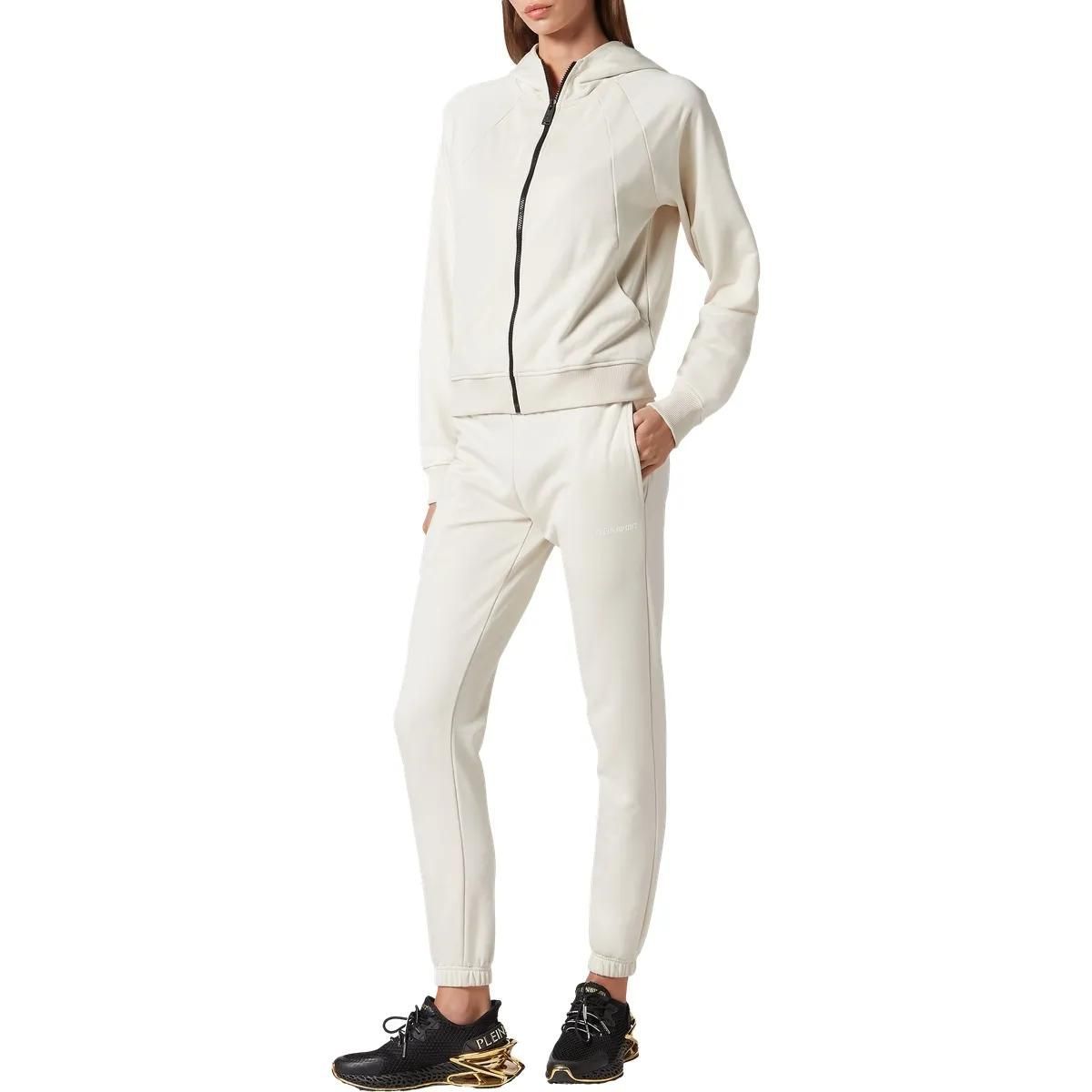 Beige Fleece-Fleecejacke mit Reißverschluss