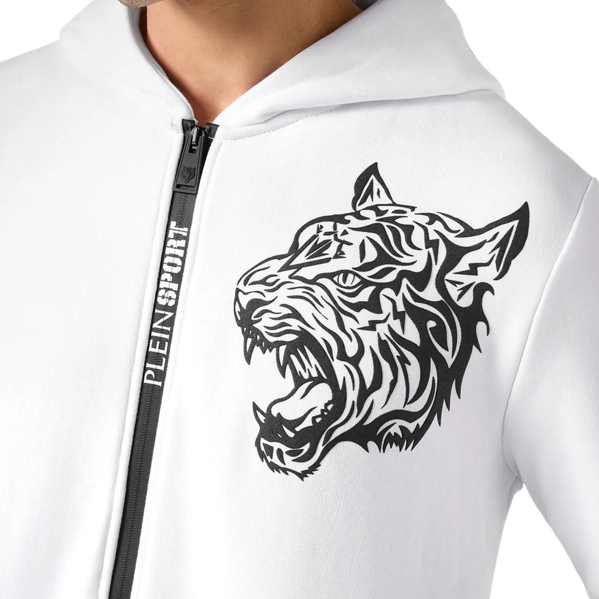 Kapuzenjacke mit Grafikprint und Reißverschluss