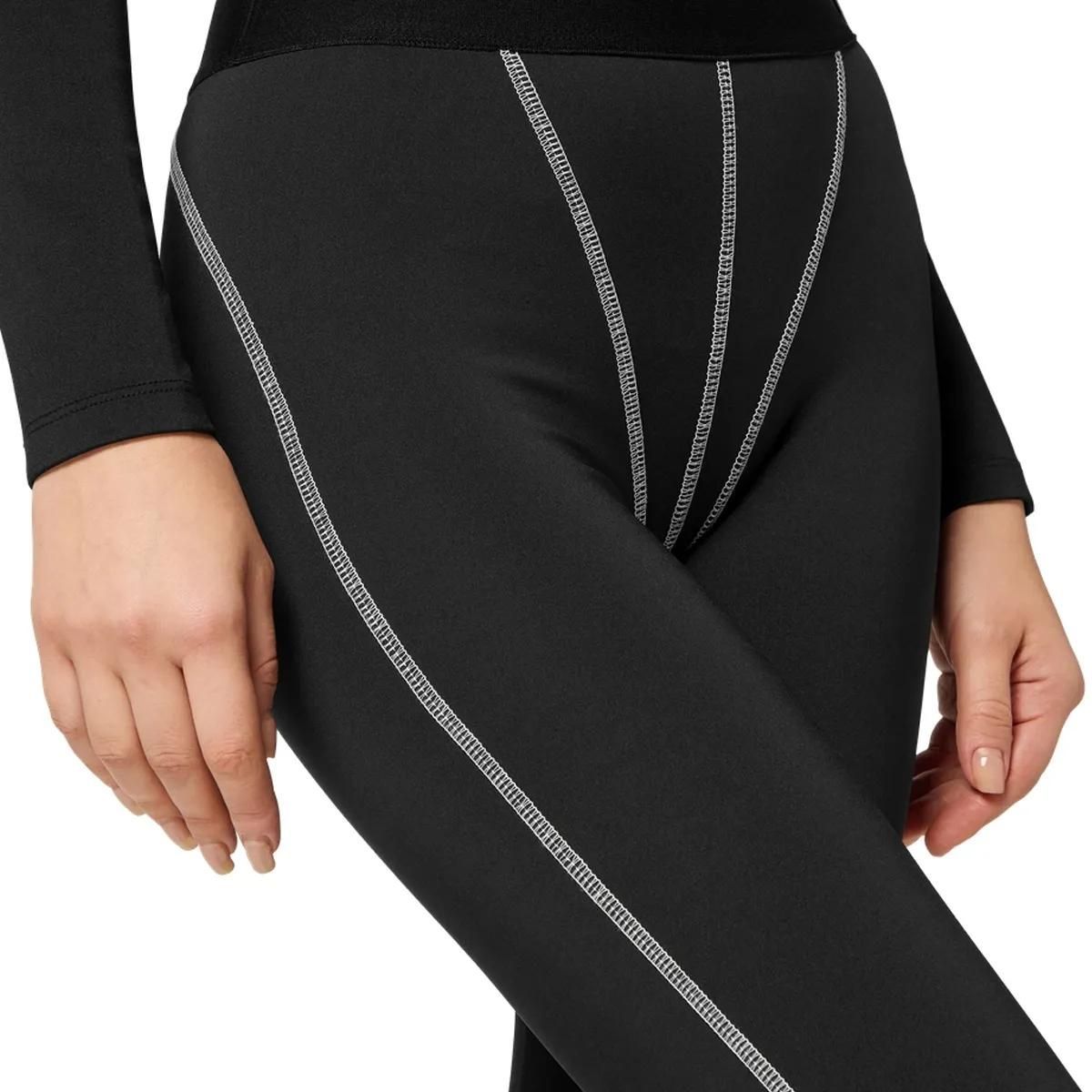 Sportliche Leggings mit hohem Bund und Logo-Bund