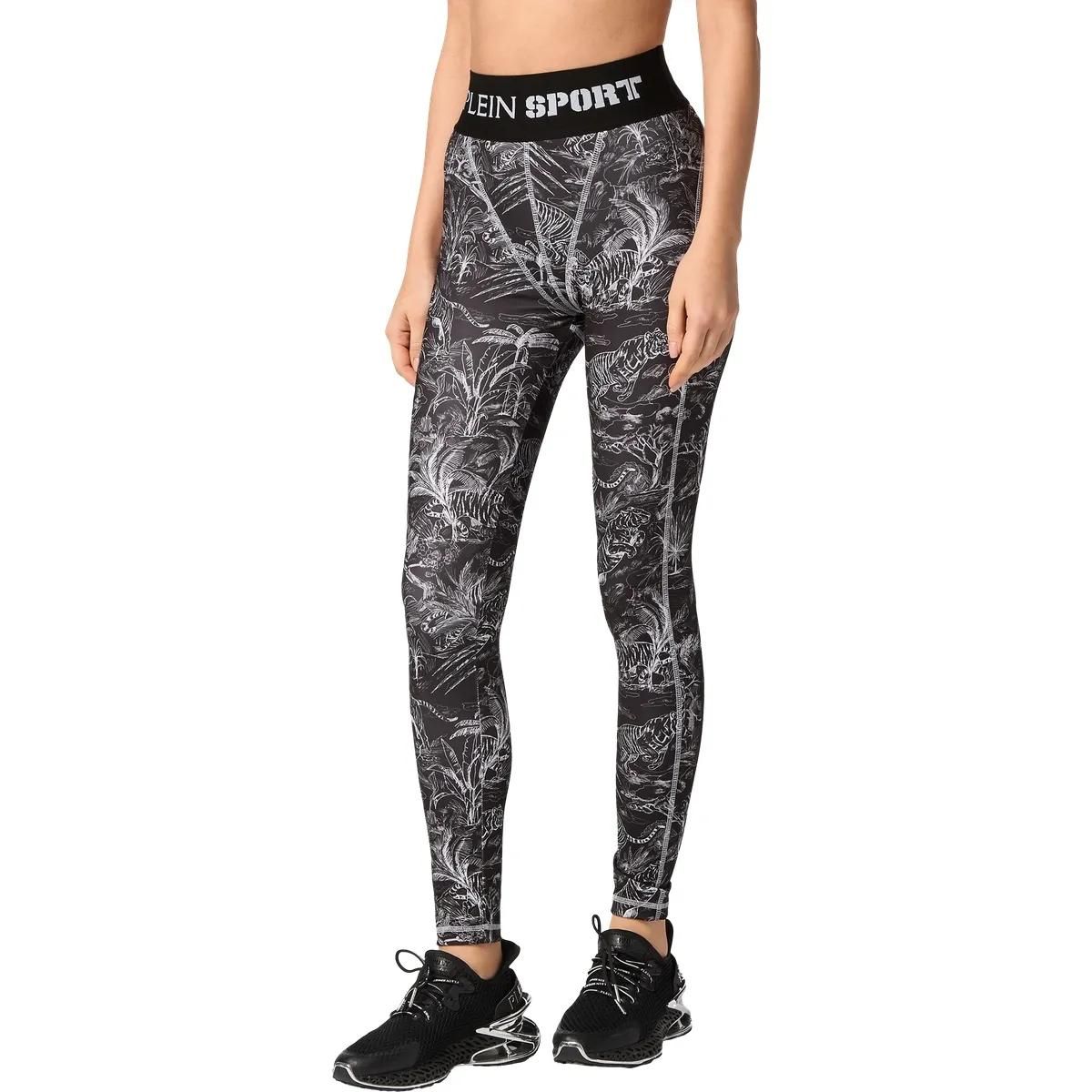 Bedruckte, hoch taillierte Sport Leggings