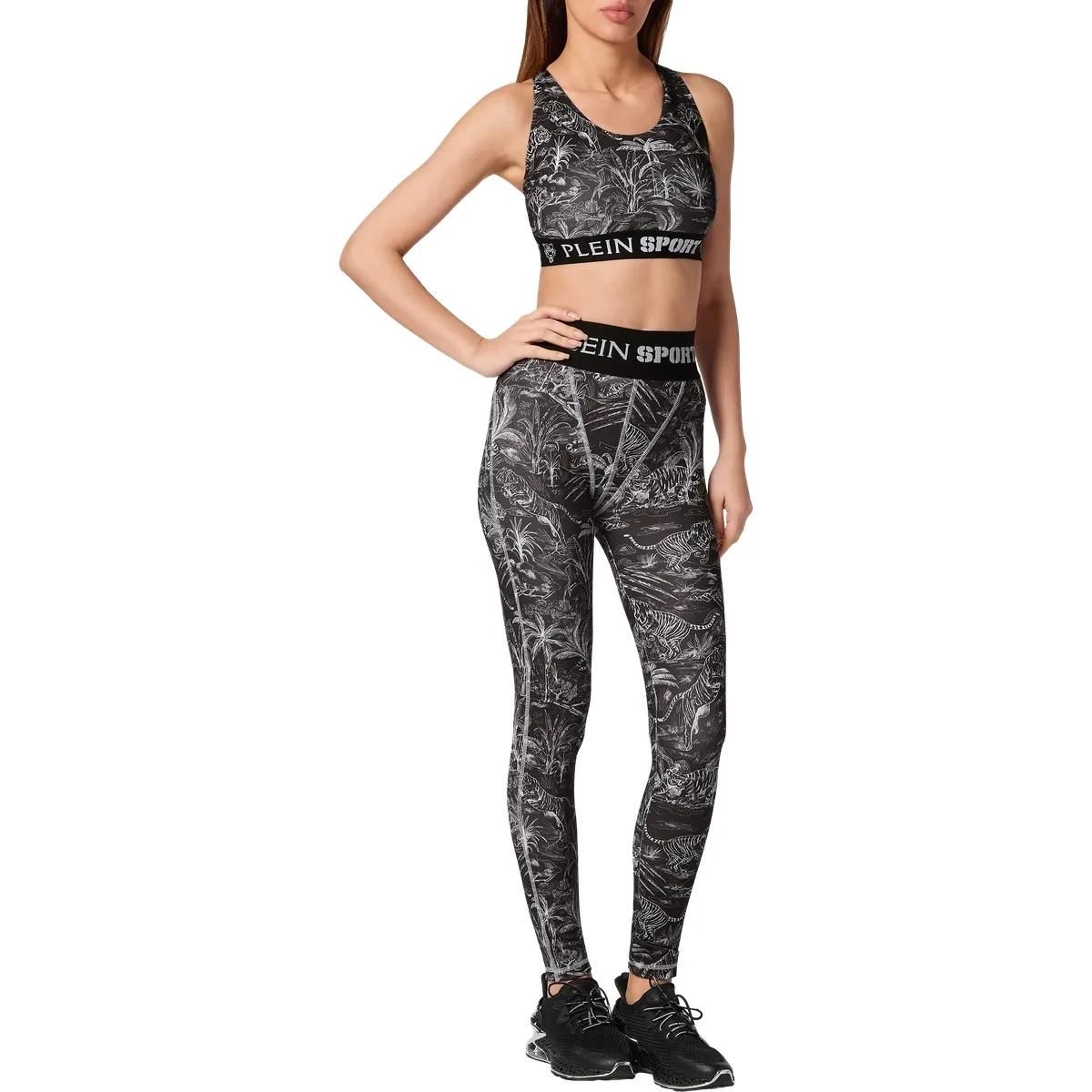 Bedruckte, hoch taillierte Sport Leggings