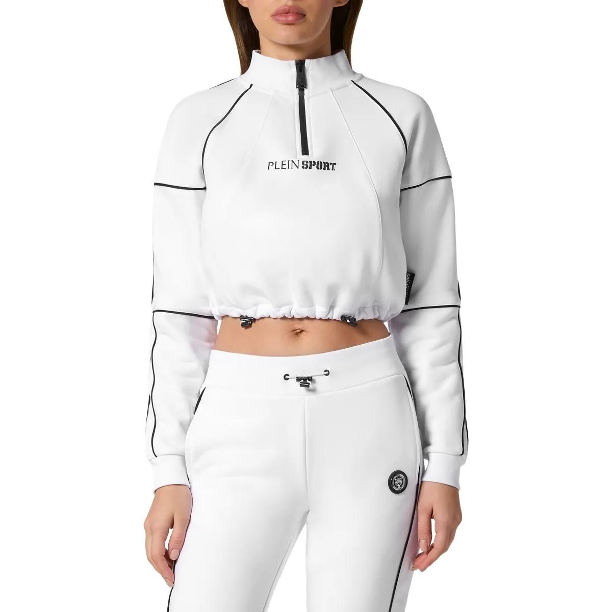 Sportliches Cropped Fleece Sweatshirt