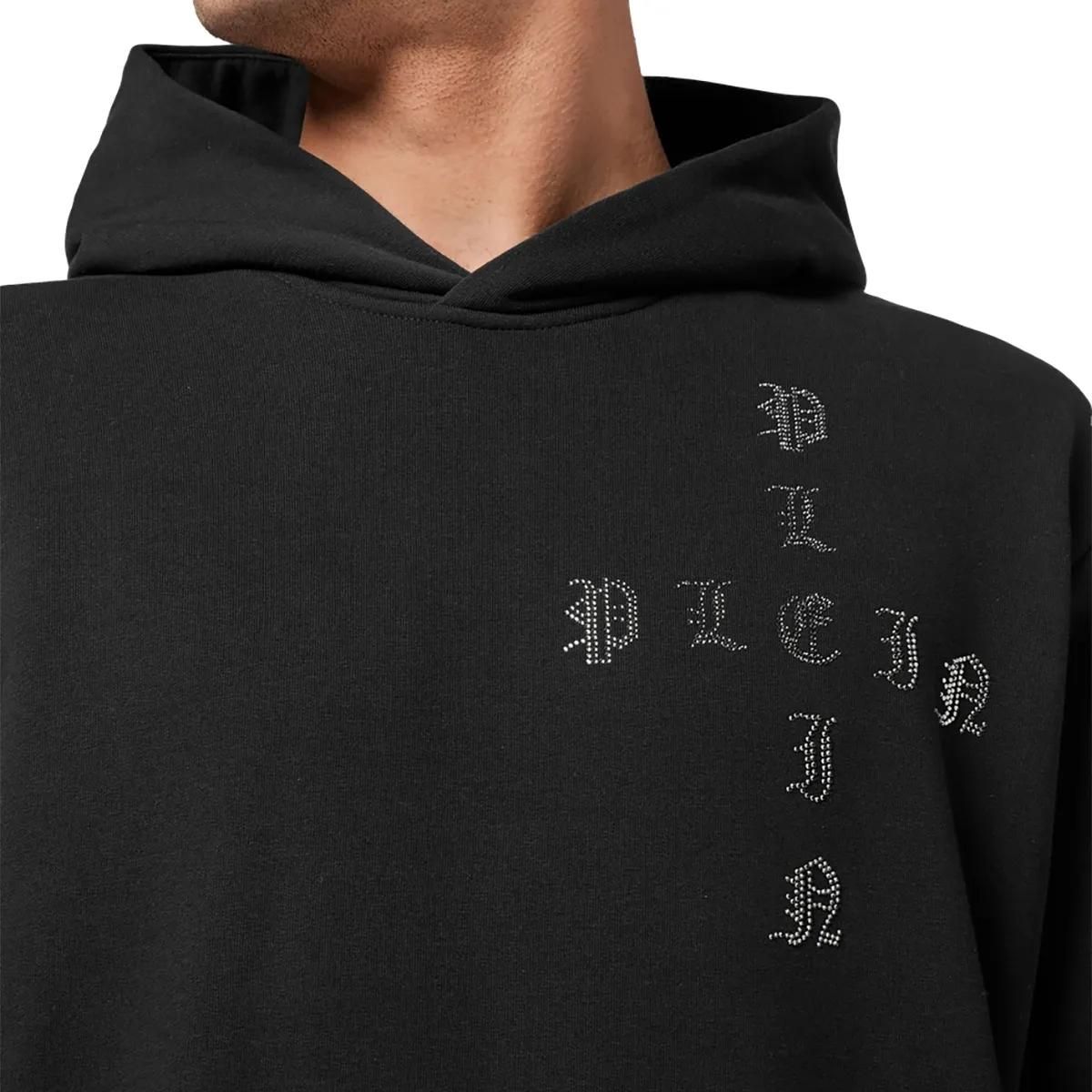 Gothic Strass Applikation Hoodie