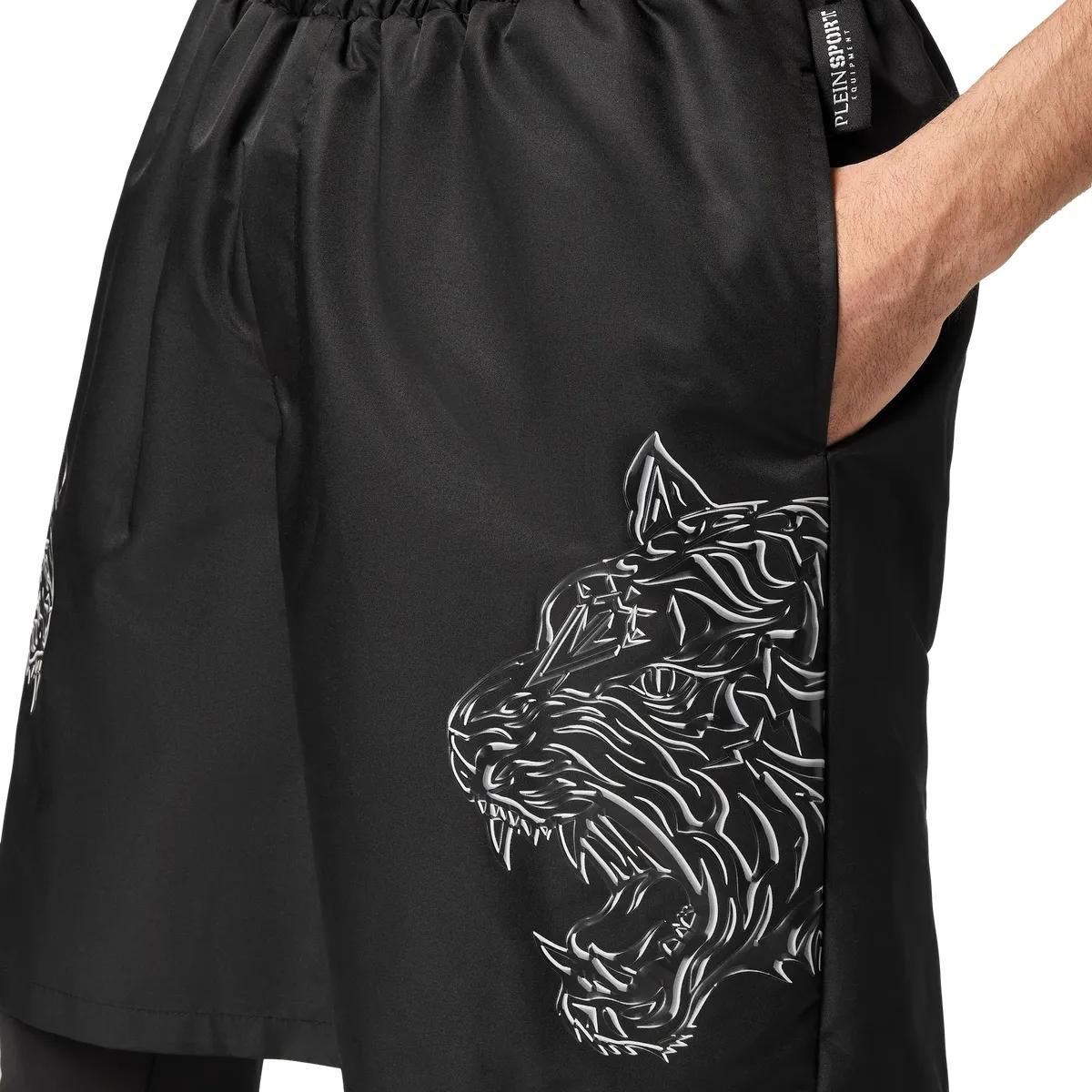 Laufshorts mit Tigerprint, 2-in-1