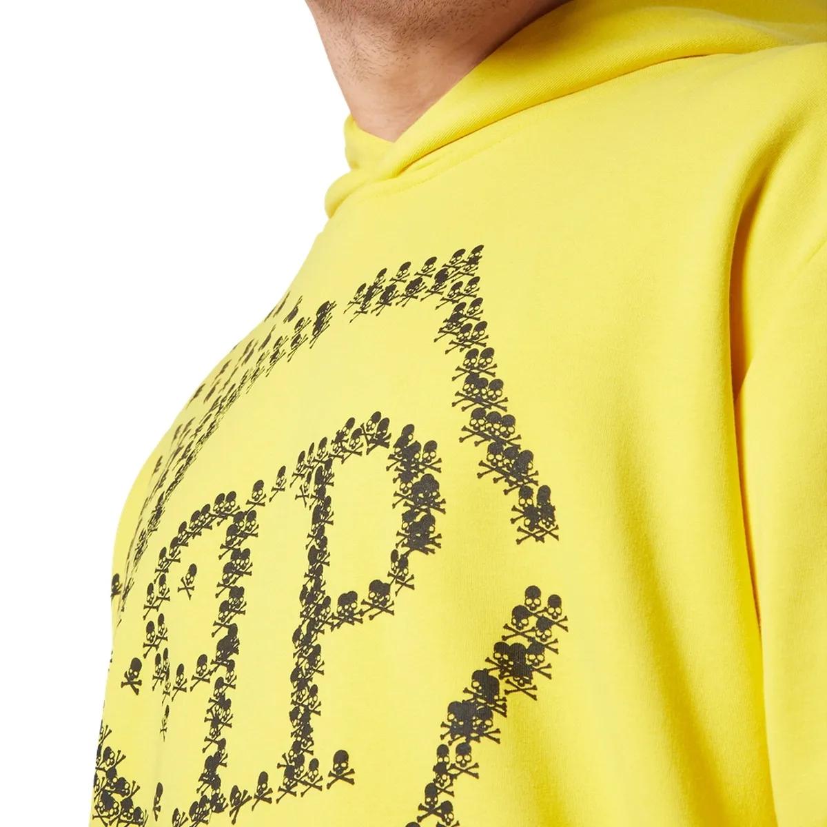 Grafik Hoodie mit Totenkopf- und Knochenmotiv