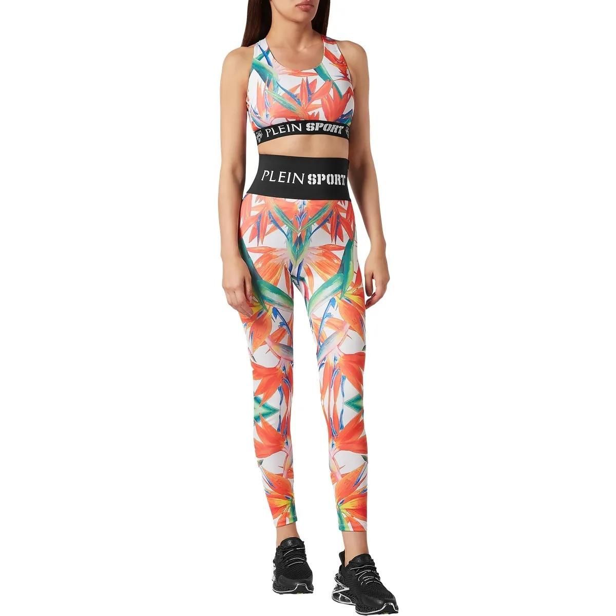 Sport-BH mit tropischem Muster