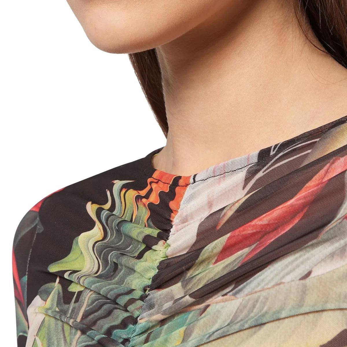 Langärmeliges Crop-Top mit Blumendruck