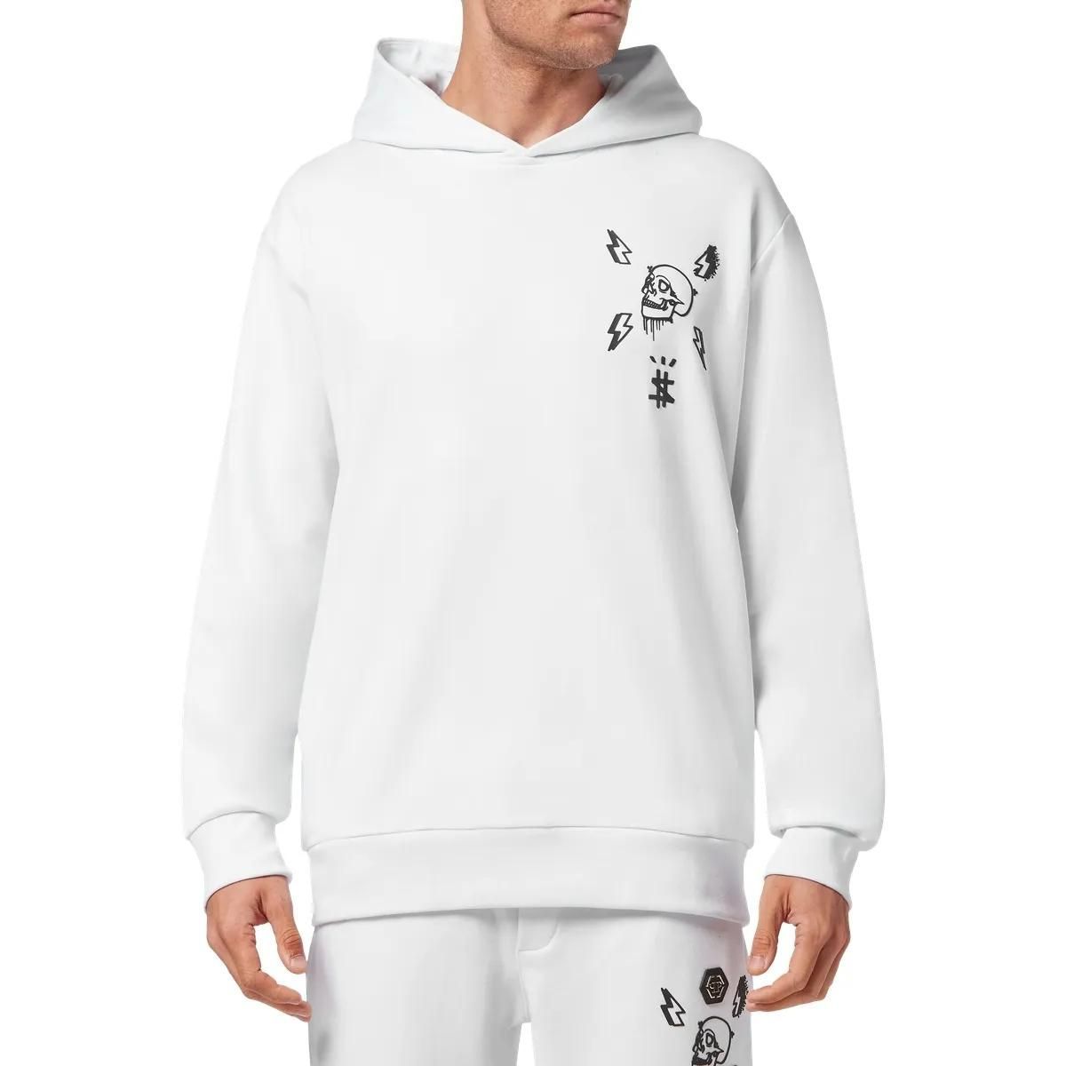 Hoodie aus Baumwollfleece mit Grafikprint