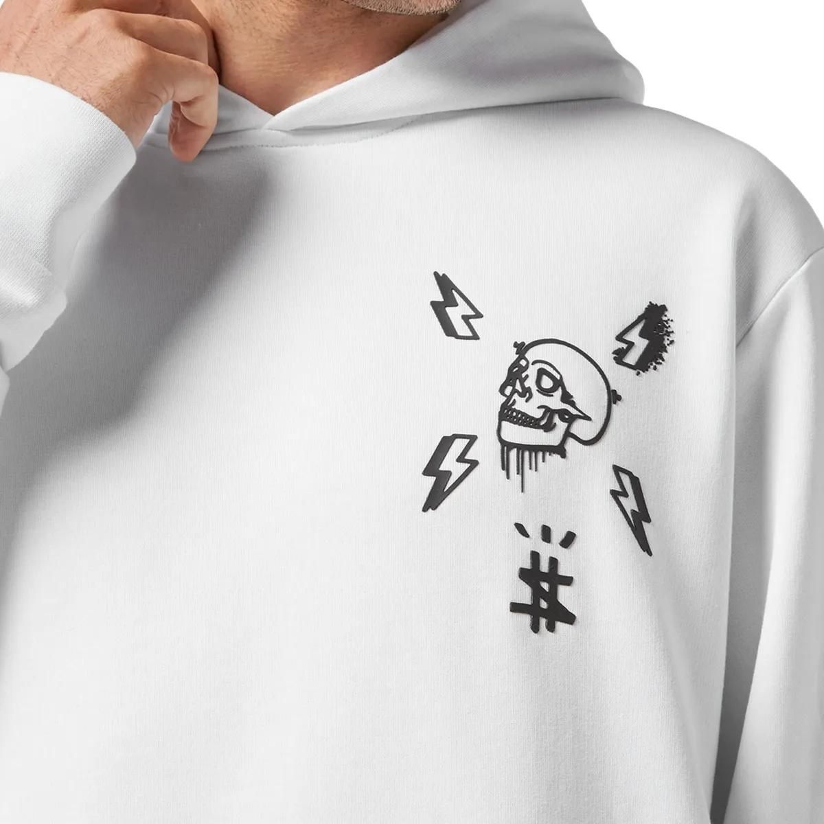 Hoodie aus Baumwollfleece mit Grafikprint