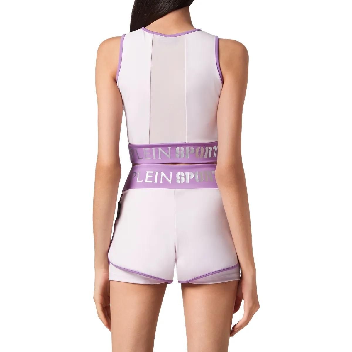 Sportliches Cropped Tanktop mit Mesh