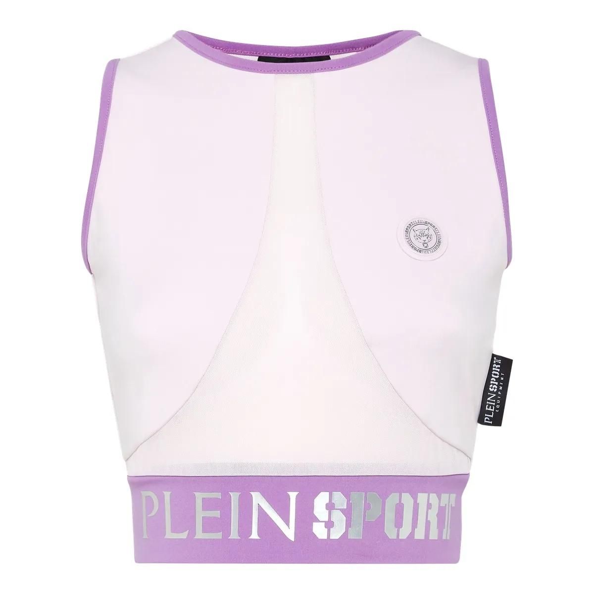Sportliches Cropped Tanktop mit Mesh