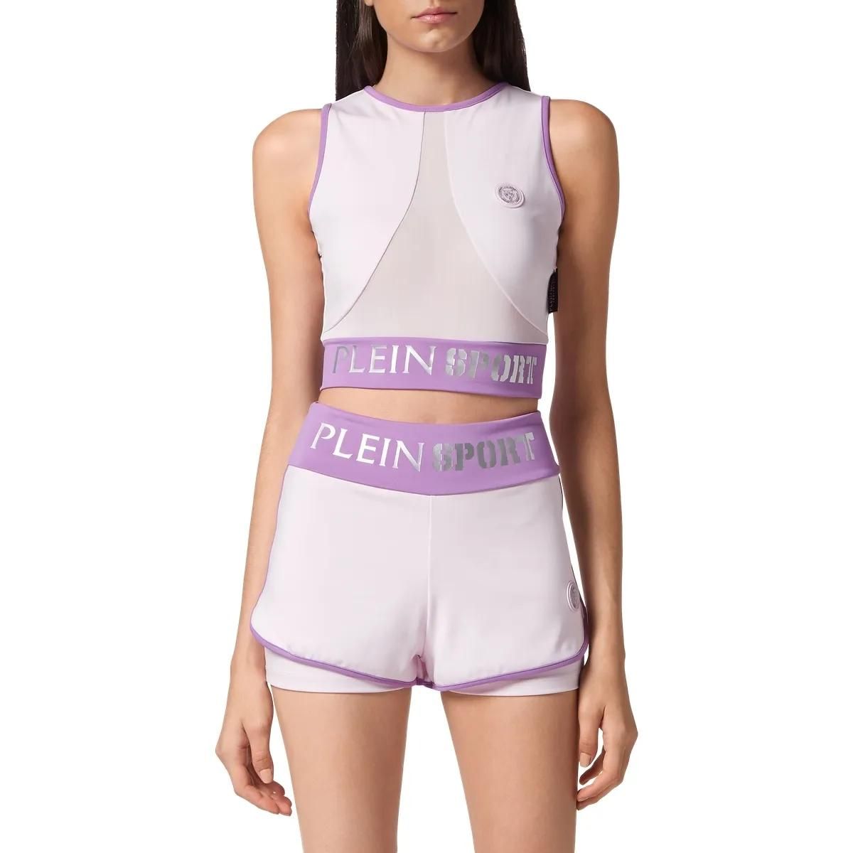 Sportliches Cropped Tanktop mit Mesh