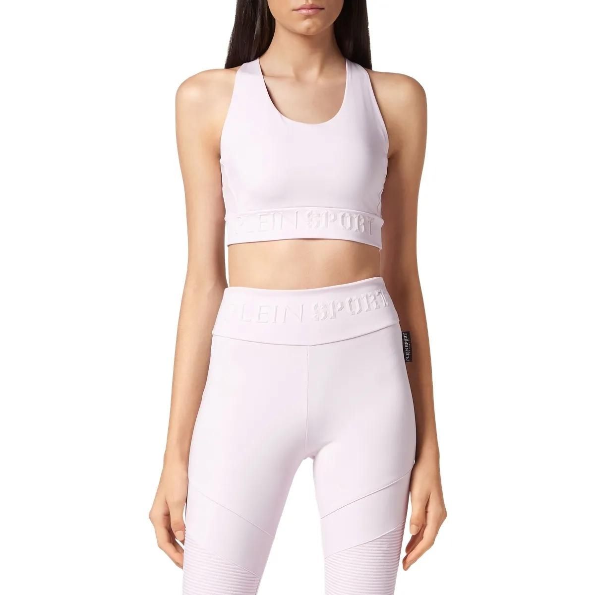 Hellvioletter Sport-BH mit Trägern