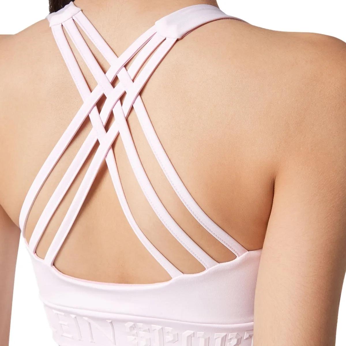 Hellvioletter Sport-BH mit Trägern