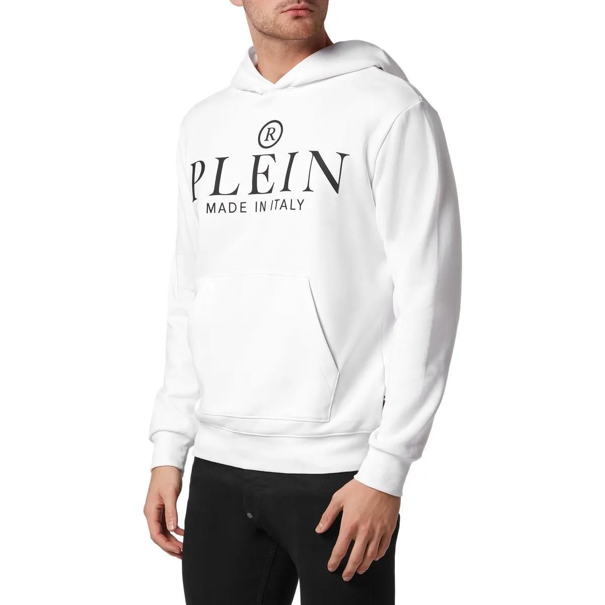 Klassischer Baumwoll-Hoodie mit Logo-Print
