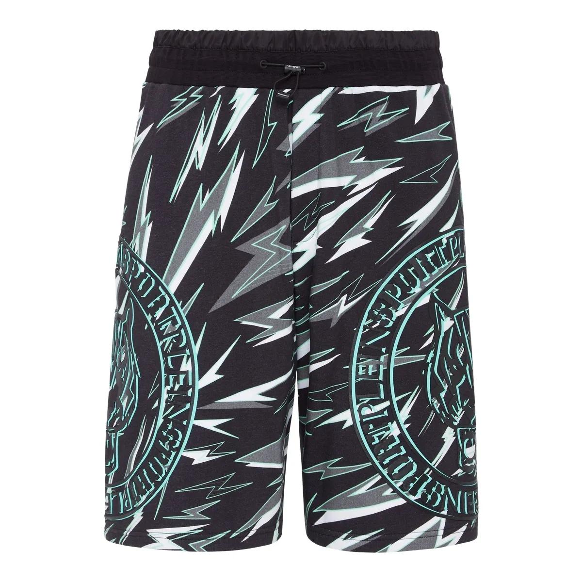 Sportliche Fleece-Shorts mit Grafikprint