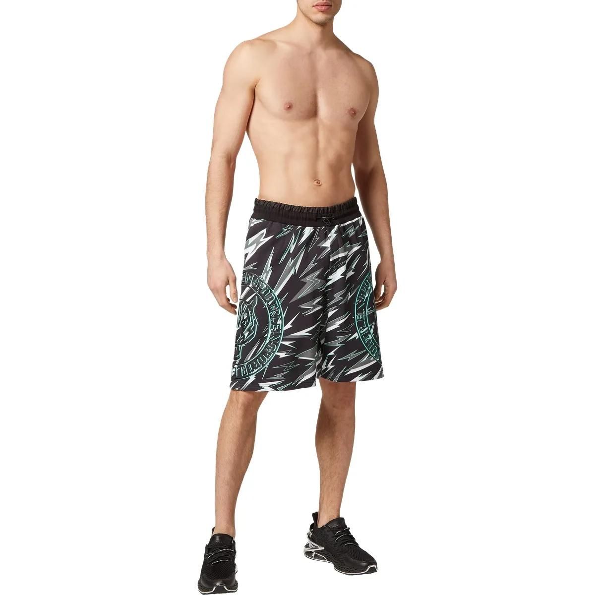 Sportliche Fleece-Shorts mit Grafikprint