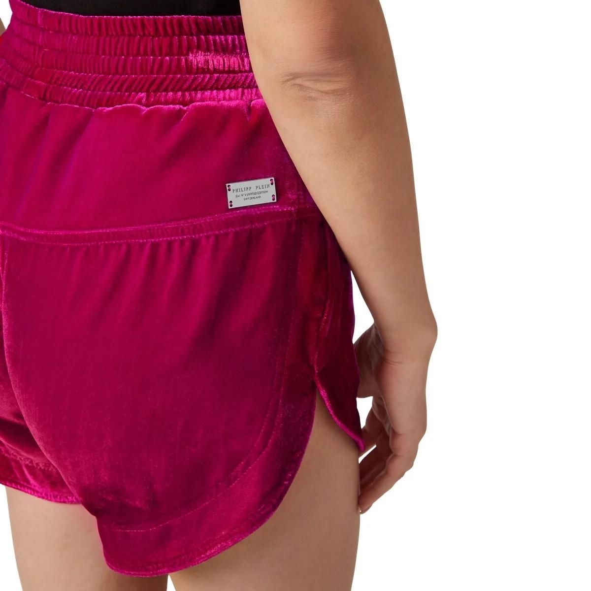 Samt Hotpants mit elastischem Bund
