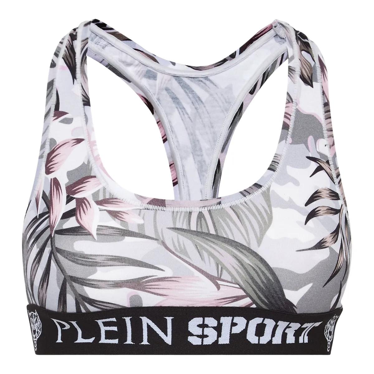 Sport-BH und Slip Set mit Blumen-Camouflage