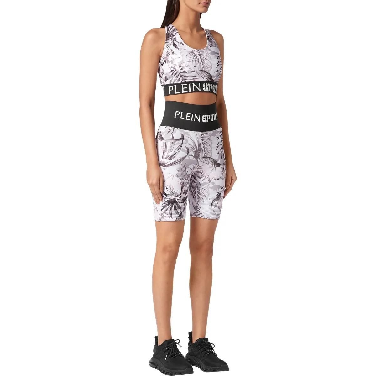 Radlerhose mit hohem Bund und Blumendruck