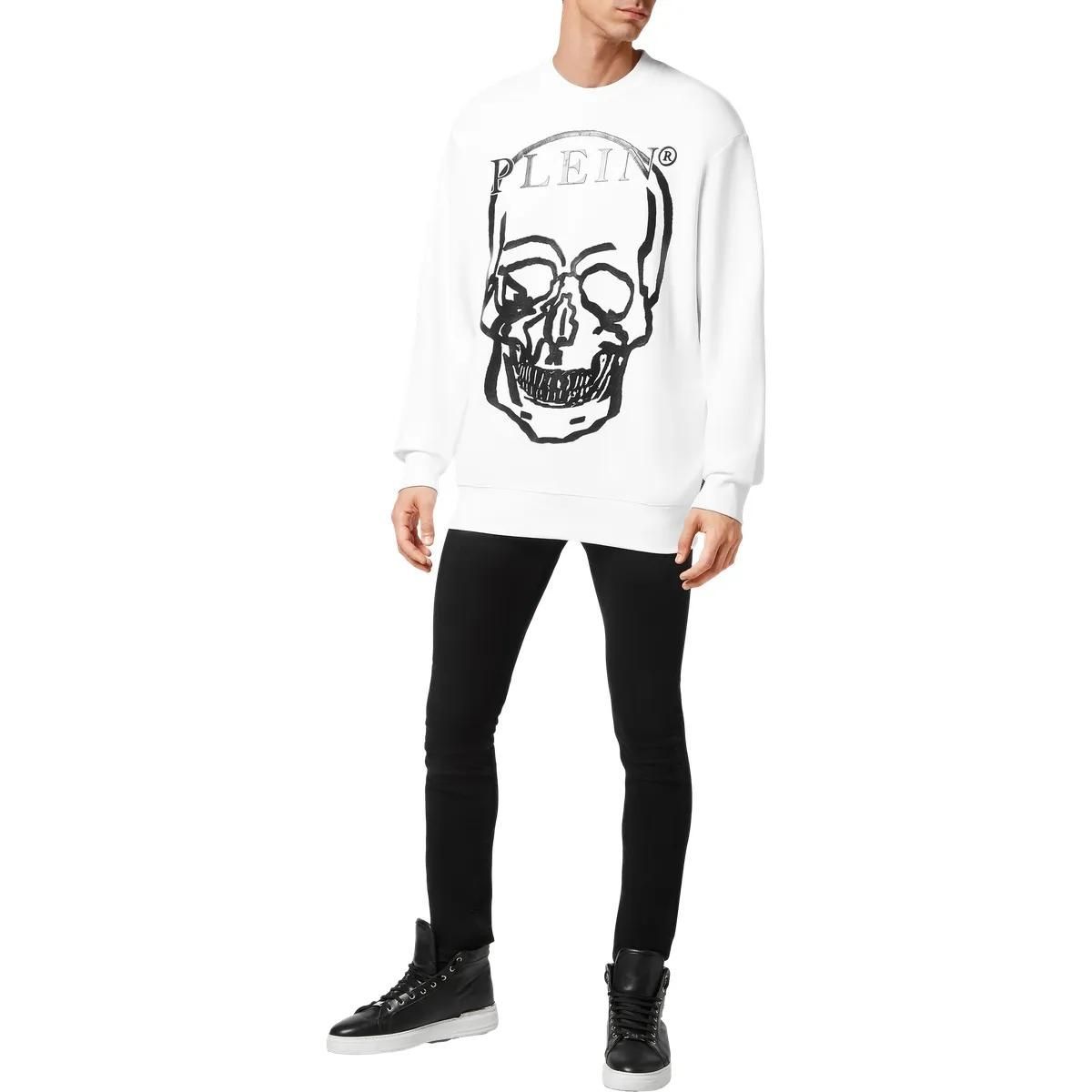 Sweatshirt mit markantem Totenkopf-Print